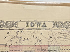 1855 Colton s Atlas Of The World Map Of Iowa Hand Colored On Backing Board