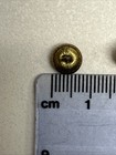 Lot Of 4 Vintage Sewing Buttons Enamel Flower On Glass Set In Brass