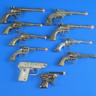 Vtg Metal Toy Cowboy Western Cap Guns  Pet  Star  Hubley Lot Of 10