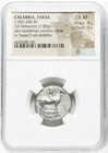 Ngc Ch Xf  Calabria Taras 302-280 Bc Greek Ar Didrachm Silver Dolphin Horse Coin