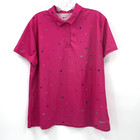 Nike Dri-fit Women s Size Xl Bright Pink Golf Print Short-sleeve Polo Shirt