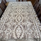 Vintage Point De Venise Needle Lace Banquet Ivory Tablecloth 130    X 66    Stunning