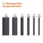 Heat Shrink Tubing Kit 3 1 Assorted Sleeving Tube Wrap Cable Wire Kit  6 Size   