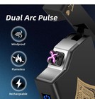 Usb Electric Lighter Dual Arc Cigarette Plasma Rechargeable Windproof Flameless