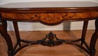 1900s Antique French Louis Xvi Walnut   Satinwood Inlay Console Table