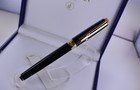 Waterman Exception Black Lacquer   Gold-plated Gt 18k Nib Fountain Pen Nos Read