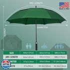 Zomake Golf Umbrella 68 Inch Windproof Double Canopy Auto-open Grass Green