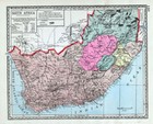 1901 Tunison Map South Africa Cape Colony Orange Free Zululand Natal Transval
