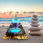 Orgonite Pyramid Ball Chakra Energy Quartz Crystal Healing Reiki Lucky Stone Usa