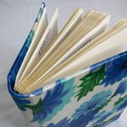 Vtg 1960s  flower Power  Retro Blue Floral Fabric Address   Telephone Book Japan