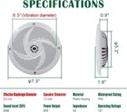 2pcs 6 5  Boat Speakers Ultra Thin Waterproof Dual Marine Audio Speaker White