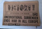 Vtg Lot Of 2 - Camden Nj Courier Newspaper Victory Ww2 1945   Italy Quits 1943