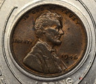 Vtg 1946 Lincoln Wheat Penny Encased Horseshoe Good Luck Belleville Il Pb74