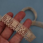 Vintage Lace Border - Antique French Bobbin Lace Cotton Trim For Diy Projects