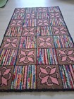 Vintage Vibrant Colored Hooked Rug Handmade
