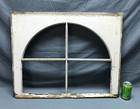 Antique Arched Glass 4 Lite 25x31 Window Sash Old Vtg Shabby White 75-23b