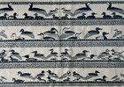 Folly Cove Designer Eino Natti  winter Waterfowl  Placemat C 1963