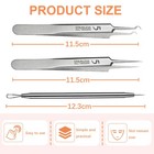 Wsyub Blackhead Tweezers  Milia Remover  Pimple Popper Tool ingrown Hair Tweezer