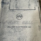 Original Factory Fast Ball Williams 1969 Schematics  Pinball Arcade Game Manual