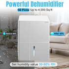 50 Pints Dehumidifier For Spaces Up To 4500 Sq  Ft Large Basement