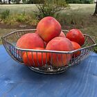 Silverplate Wire Fruit Basket Octagonal Intricate Weave Vintage 1960s-1970s