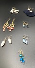 Vintage Lot Of 17 Dangle Delicate Pierced Screw Back Earrings Colorful Retro Fun