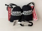 2 X Nanobag Ultralight Reusable 19l Tote Bag  Black   Carabiner  Nano Bag