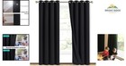 Thermal Insulated Blackout Drapes  Set Of 2 Panels For Home Office   Dining Room