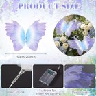 Pcs0   Large 3d Led Butterfly Decorations 2 Gradient Purple  Blue-purple