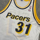 Vtg Champion Reggie Miller Indiana Pacers Basketball Jersey  31 White Mens 48 xl