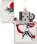 Zippo Samurai Girl With Blood Red Sun  Manga  Anime  White Matte New Rare