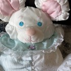 Vintage 80s Fisher Price Baby Puffalump Stuffed Mouse Baby Rattle Nylon Plushie