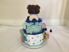 Boy   s 2 Tier Puppy Diaper Cake