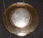 1940s  Vanity  Compact With Powder Puff  Engraved Silver  Mirror-spectacular 