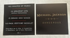 2 Original Michael Jackson Promo Album Flats - Dangerous   History Book 1