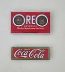Lot Of 2 Vintage Coca Cola And Oreo Refrigerator Magnets Advertising Retro 