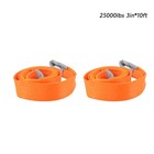 2 Pcs 3 Inch X 10 Ft Lifting Sling Straps Orange 25000 Lbs Fracture Strength