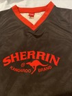 Sherrin Kangaroo Brand Afl Football Guernsey Jumper Size L Black Footy Tank Top