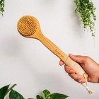 Natural Bamboo Dry Body Brush Sisal Bristles Vegan Exfoliating Skin Bath Brush