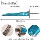 48 Inch All Metal Dark Moon Greatsword Carian Ranni s Moonlight Blue Cosplay Swo