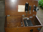 Rare Model Antique Leich Electric Co Oak Hand Crank Wall Telephone Genoa  Il 