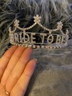  bride To Be  Bridal Princess Crystal Hair Tiara Wedding Crown Veil Headband 