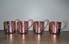 Smirnoff Moscow Mule Mugs Copper Cocktail Barware Cups Set Of Four