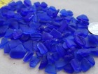 Damage Genuine Beach Sea Glass Surf Tumbled Cobalt Blue Small Mosaic Craft V05