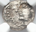 Ngc Xf Celtic Gaul Sequani Ancient France 1st Cent Bc Celts Silver Pig Boar Coin