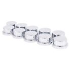 United Pacific 10755 3 4  X 5 8  Chrome Plastic Flat Top Nut Covers - Pack Of 10