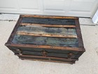 Rare Vintage 1900s Steamer Trunk Chest Wood Metal