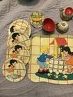 20 Vtg Piece Ohio Art Tin Litho Ducky  Jack   Jill Childs Tea Set Elaine Hileman