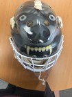 Vintage 1990s Airbrushed Badger Hockey Goalie Helmet Mask White Fang Jft Designs