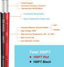 20 Awg Silicone Electrical Wire 2 Conductor Parallel Wire Line 200ft  black 100